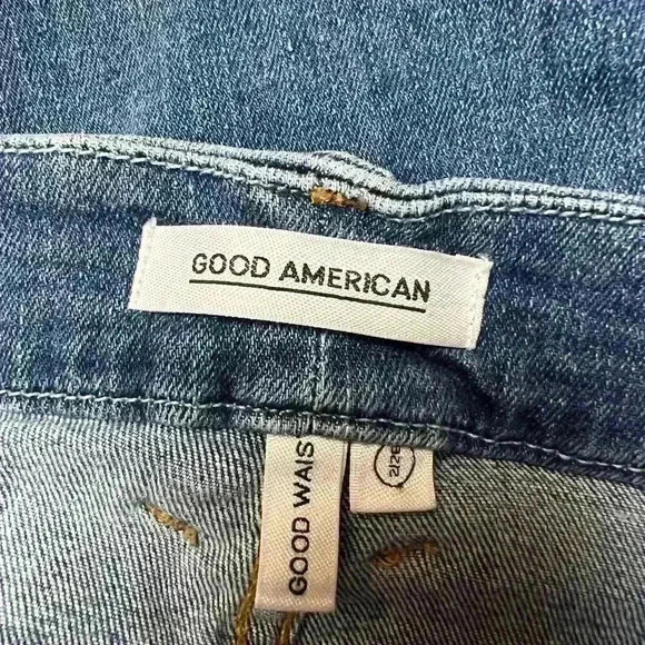 GOOD American Good Waist Fringe Hem High Rise Skinny Jeans Size 2 / 26 - Picture 7 of 9